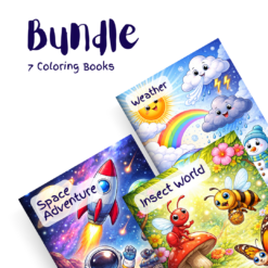 Weather, Space & Insects Bundle – 7 Coloring Books