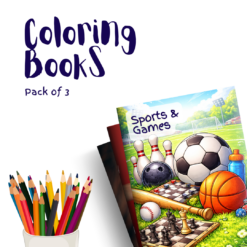 Sports & Games – 3 Coloring Books